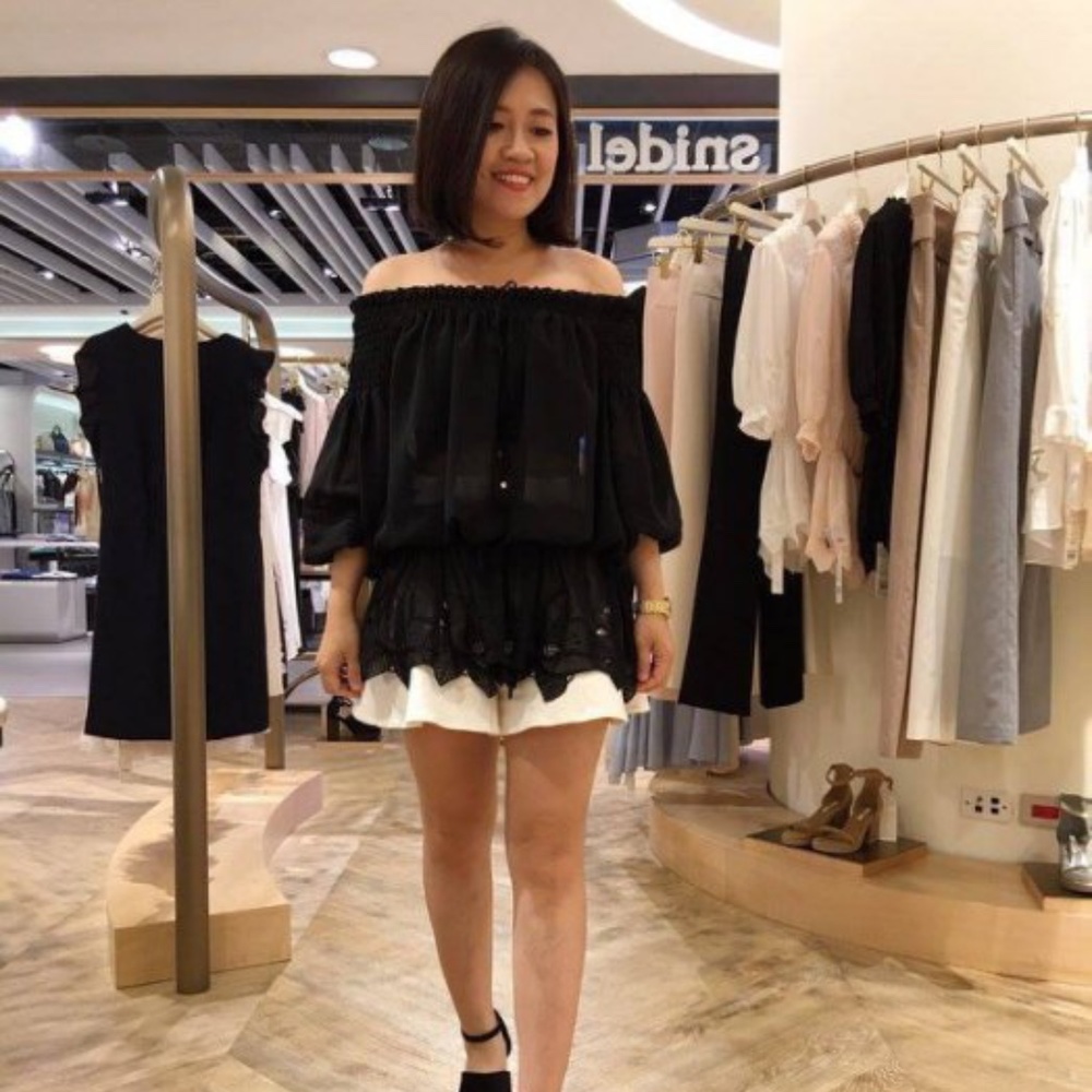 Snidel noir blouse Chiffon top Japan